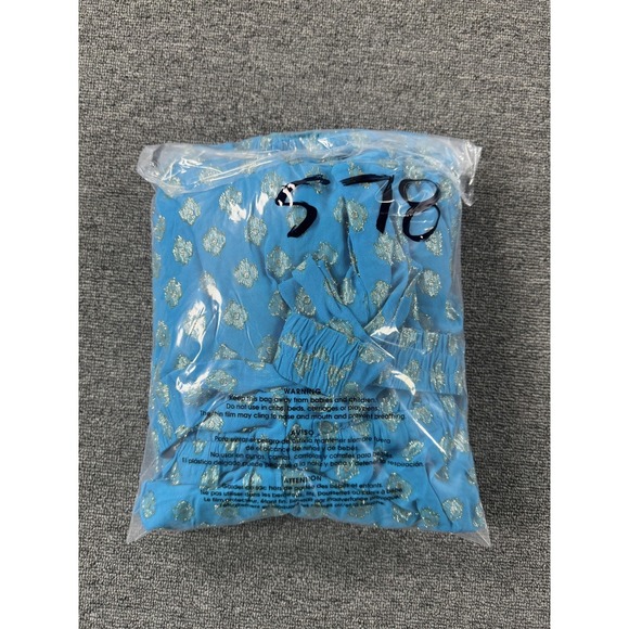 Lilly Pulitzer Dress Womens 12 Blue Metallic Zelalynn One Shoulder Maxi - Picture 7 of 7